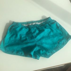 Nike aqua blue running shorts